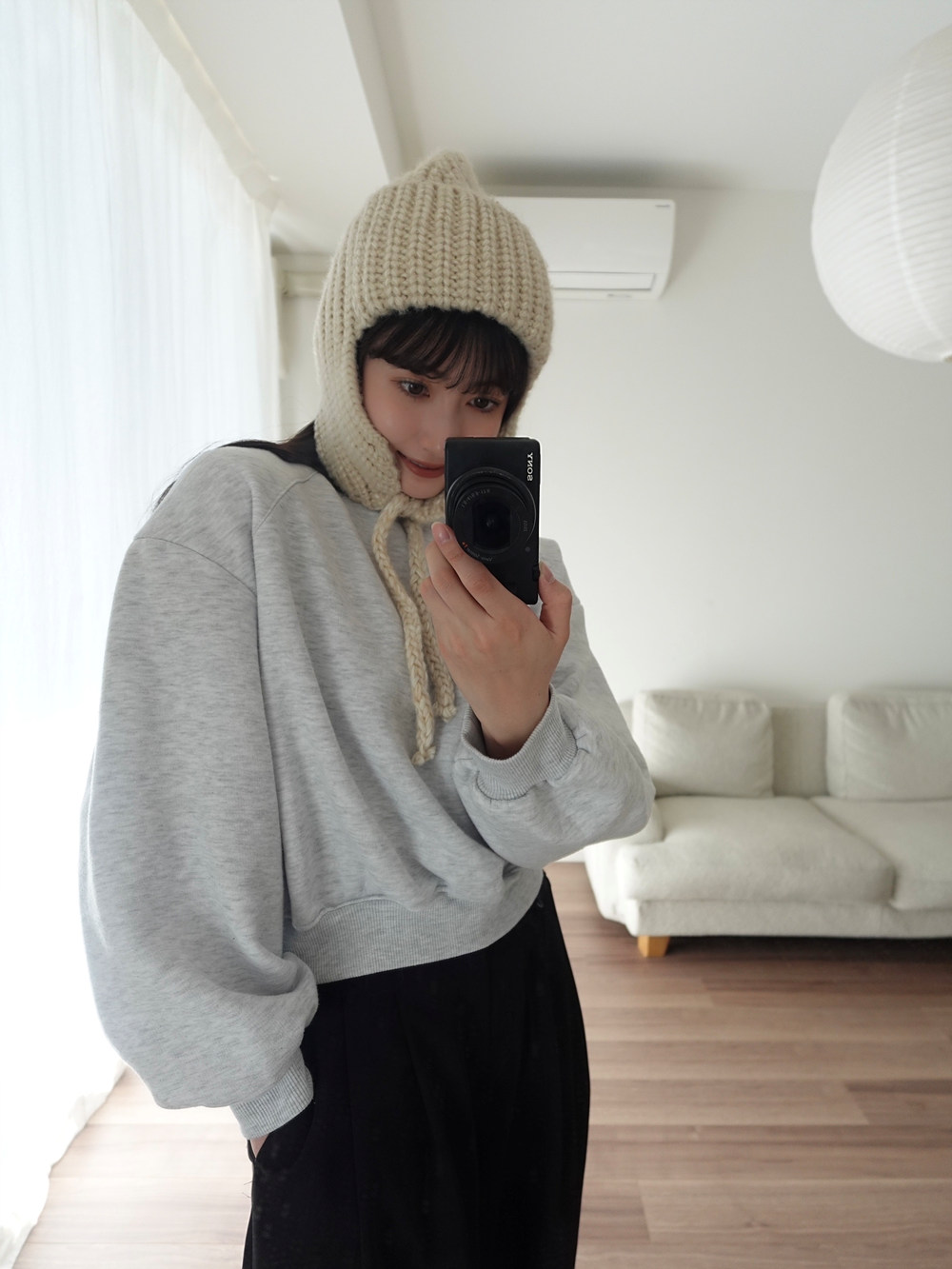 ウール混フライトニット帽 | 詳細画像4