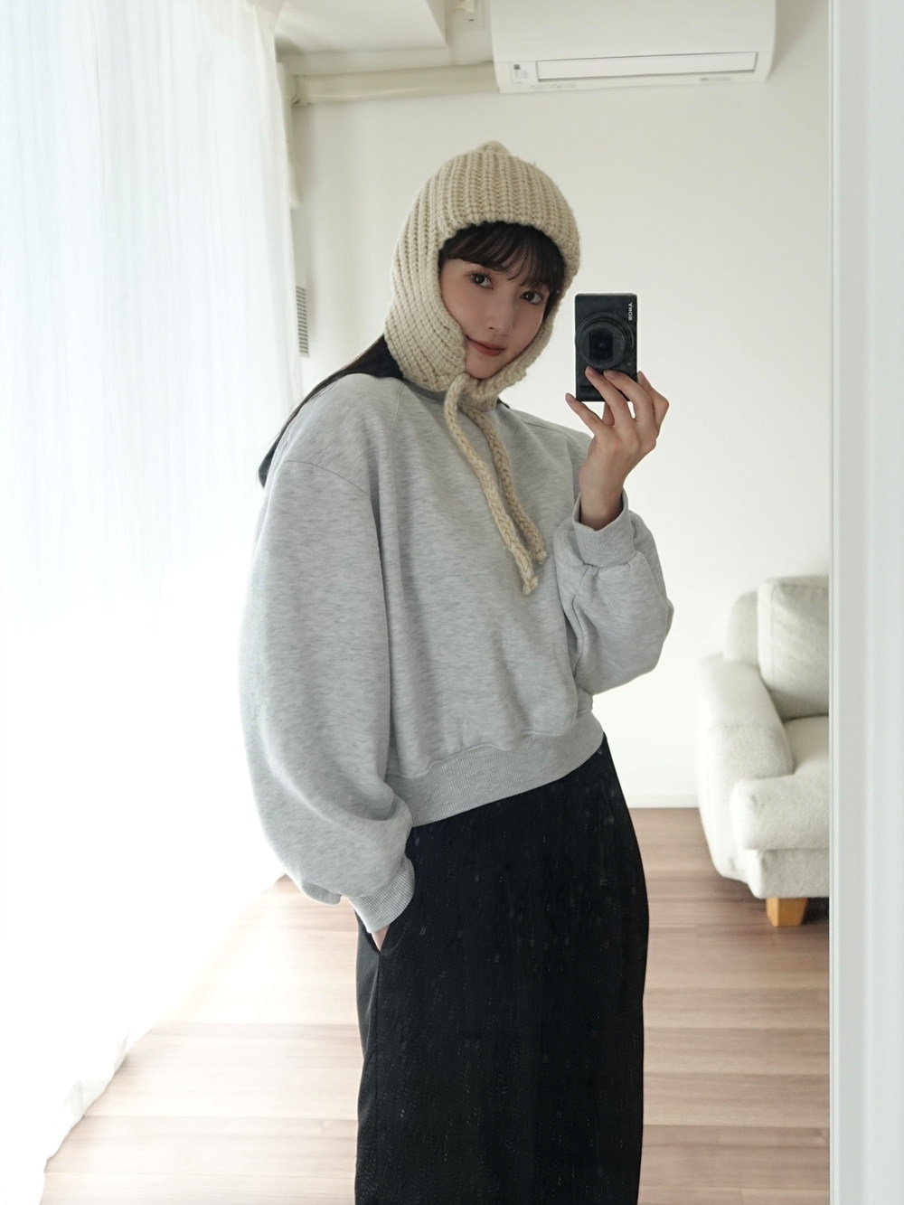 ウール混フライトニット帽 | 詳細画像5