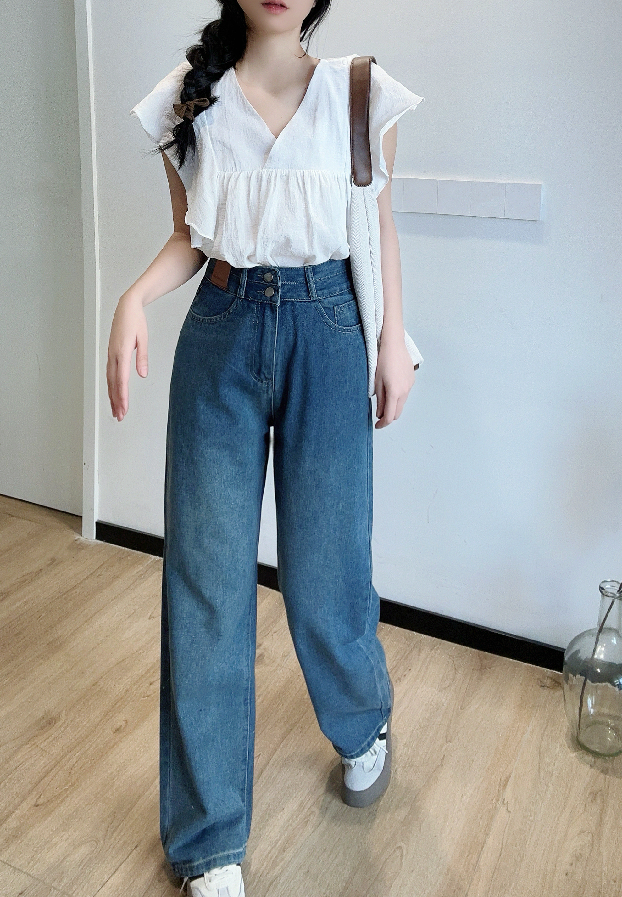 ツーボタンストレートデニムパンツ | 詳細画像6