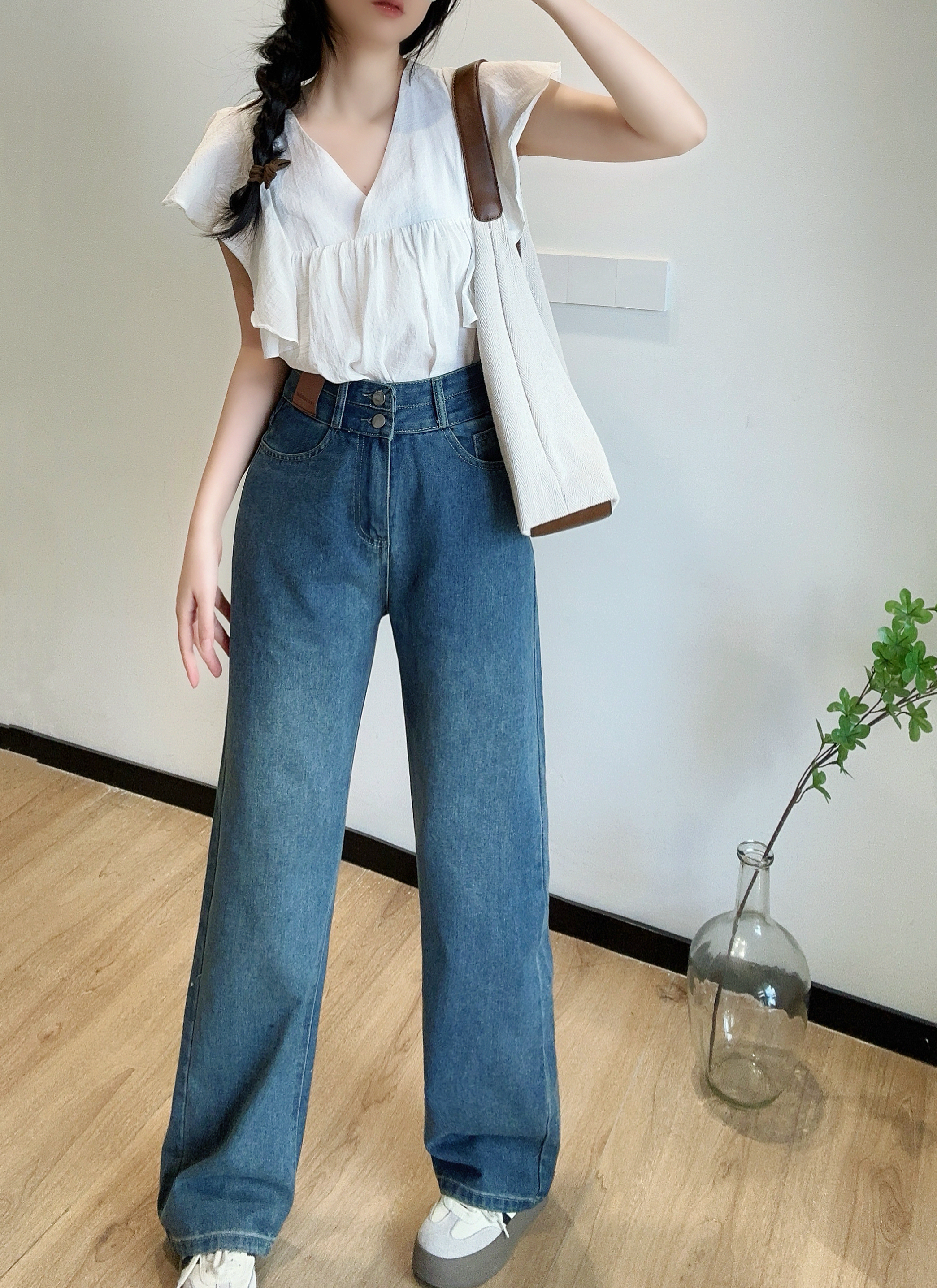 ツーボタンストレートデニムパンツ | 詳細画像9