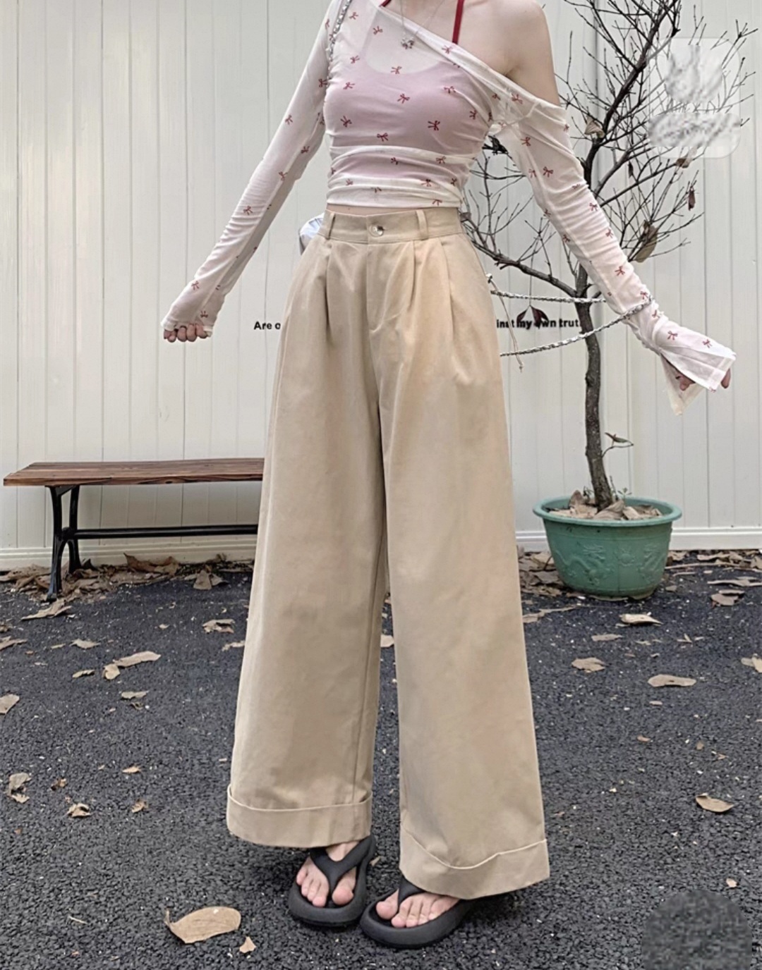 タックロールアップワイドパンツ | 詳細画像2