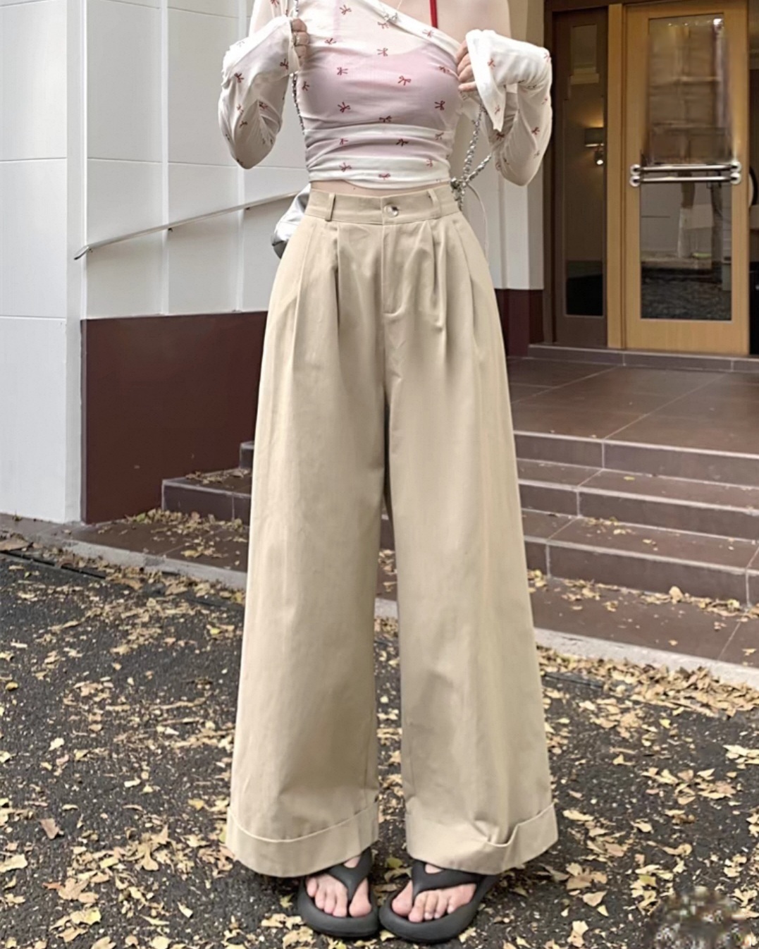 タックロールアップワイドパンツ | 詳細画像6