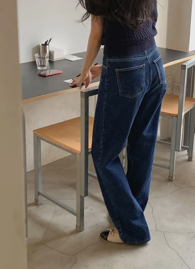 ルーズストレートデニムパンツ | cherrykoko | 詳細画像1