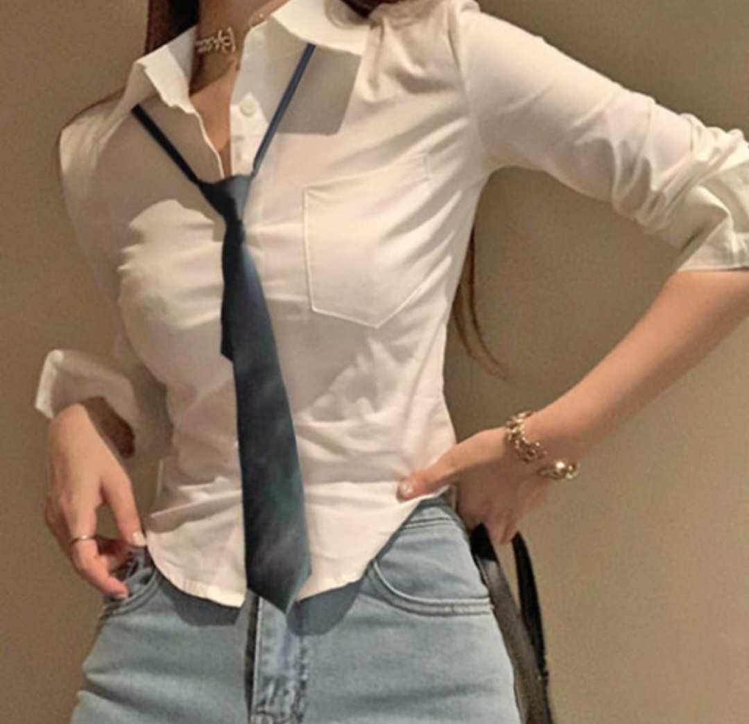 ワンポケットクロップドスリムシャツ | 詳細画像9