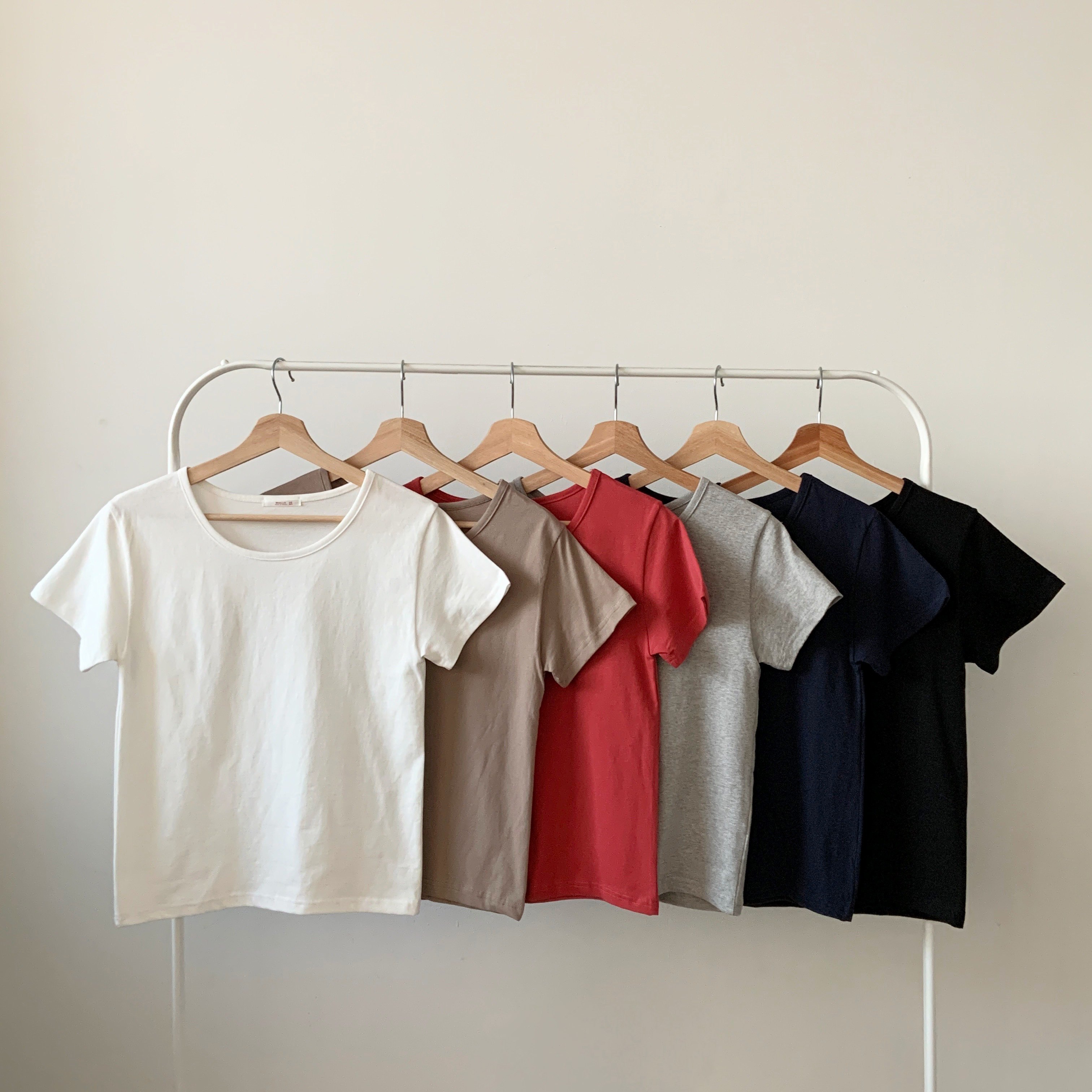 ラウンドネック半袖コットンTシャツ | 詳細画像2