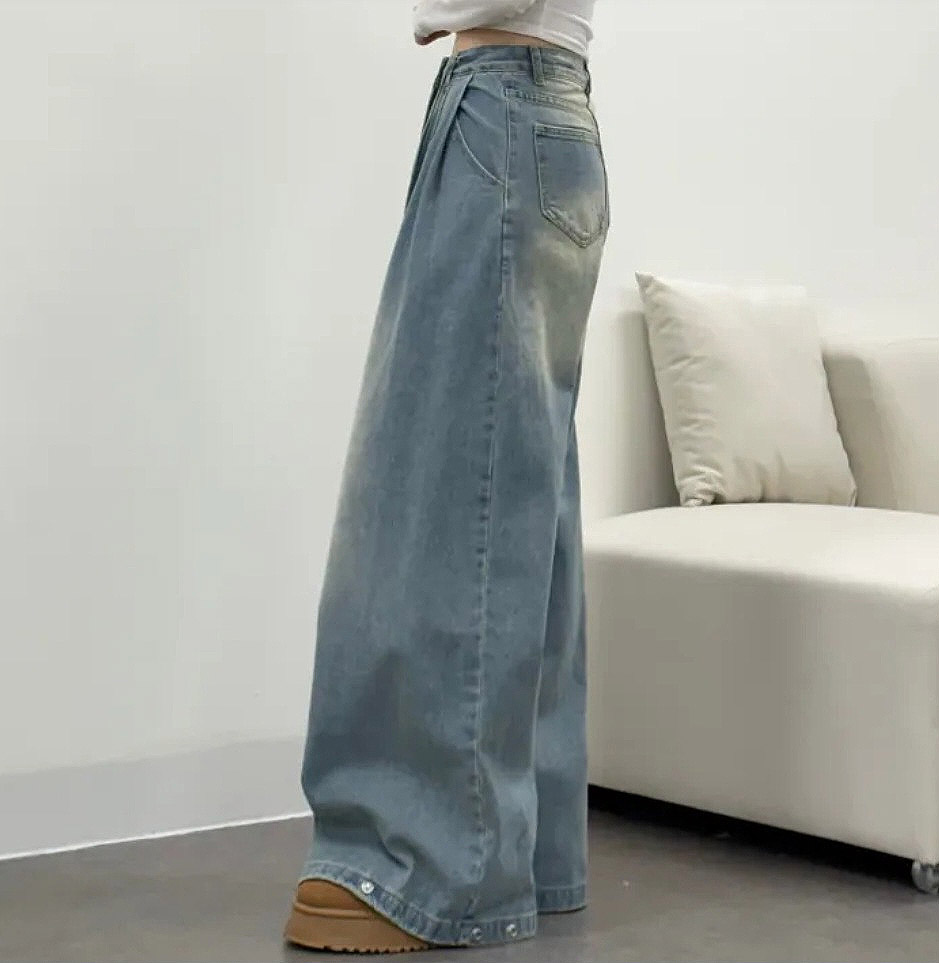 ドロストボタンヘムワイドデニムパンツ | 詳細画像8