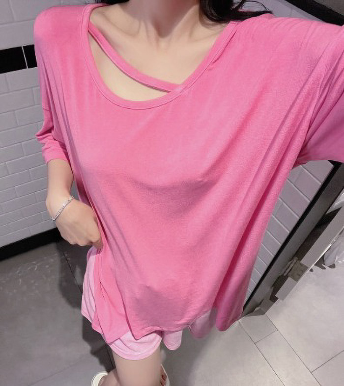 ストラップUネック半袖Tシャツ | 詳細画像2