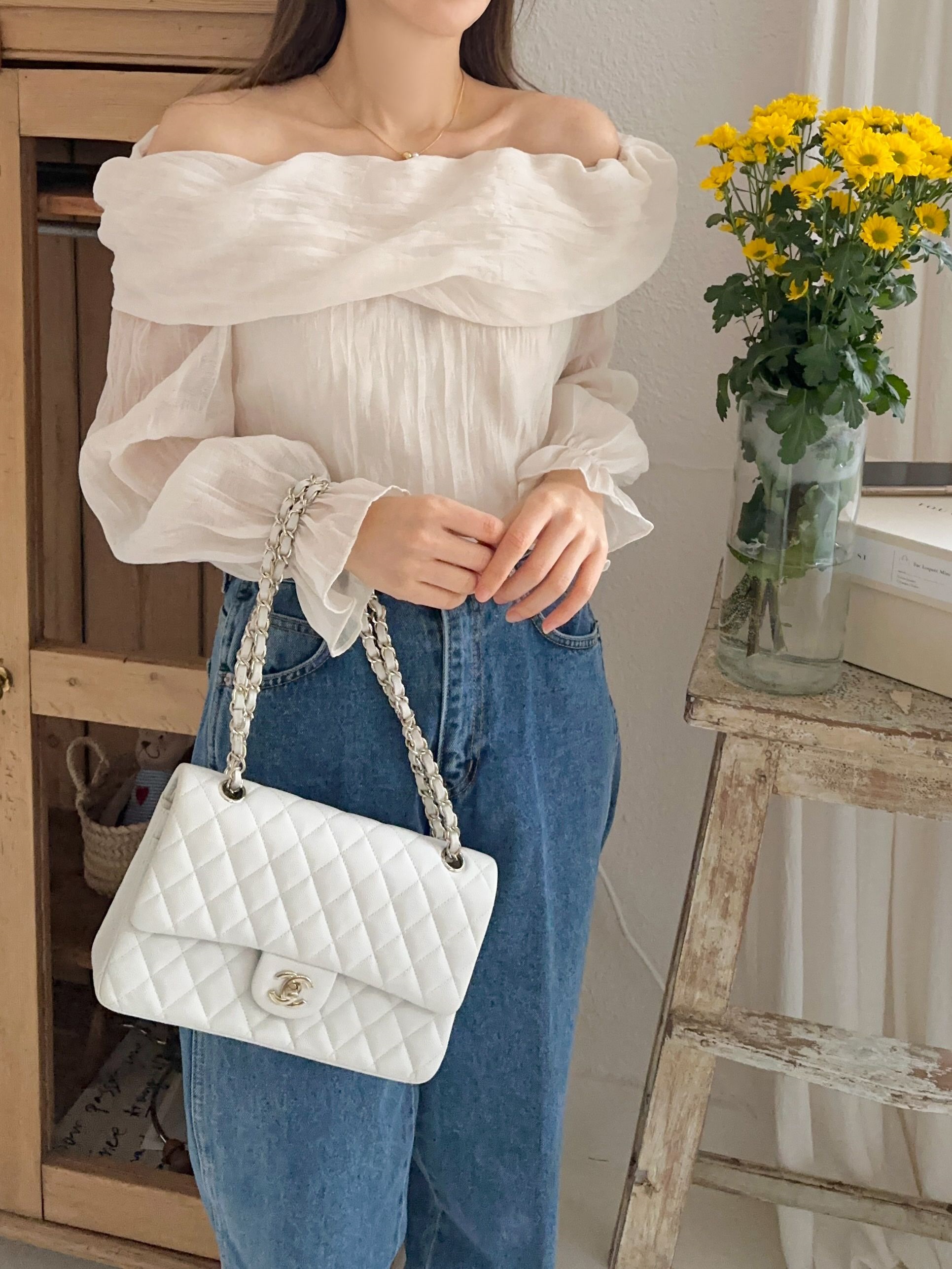 リンクルオフショルキャンディスリーブブラウス | 詳細画像16