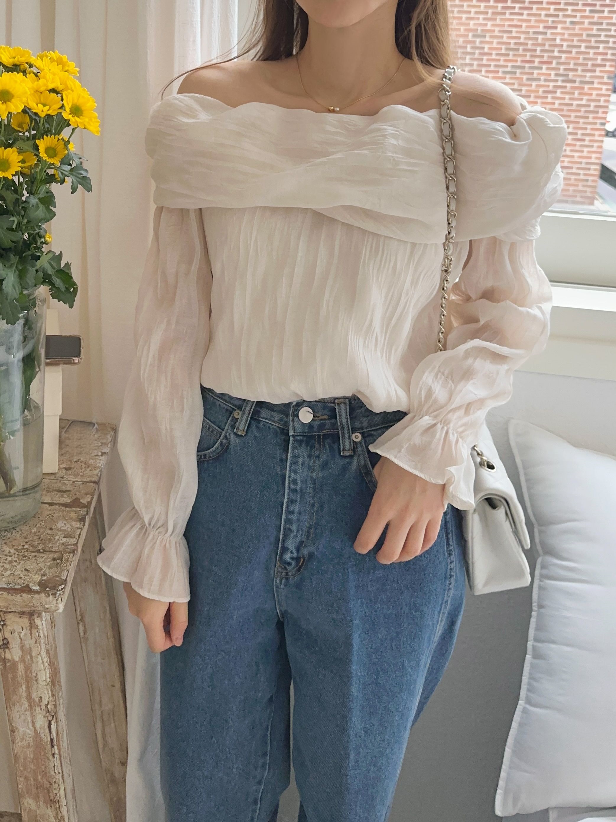 リンクルオフショルキャンディスリーブブラウス | 詳細画像18