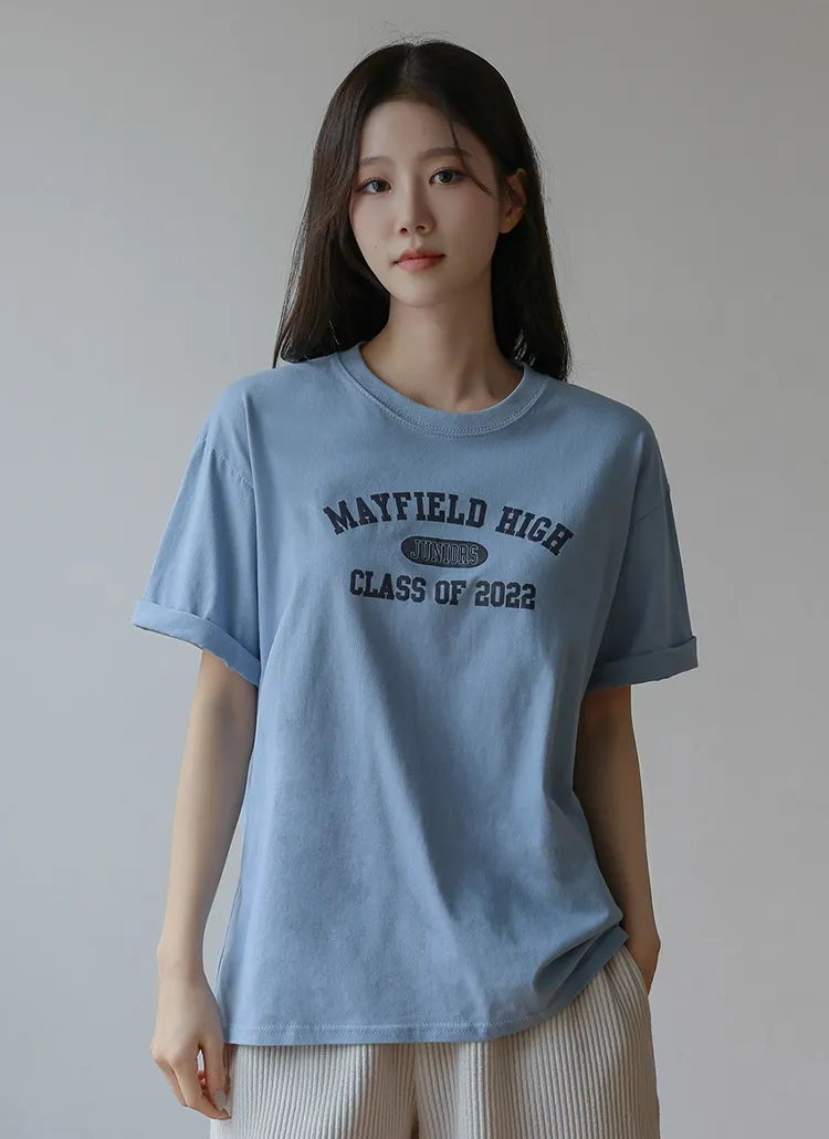 レタリング半袖Tシャツ | chicfox | 詳細画像1