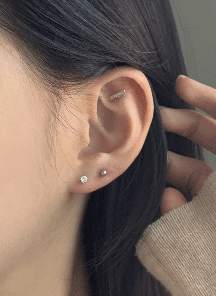 エコパールキュービックスティックピアス4SET | blingmoon | 詳細画像1