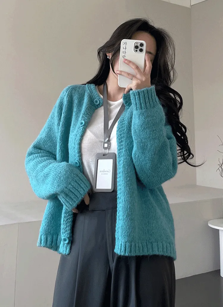 アルパカ混ルーズラグランニットカーディガン | ganadaran | 詳細画像1