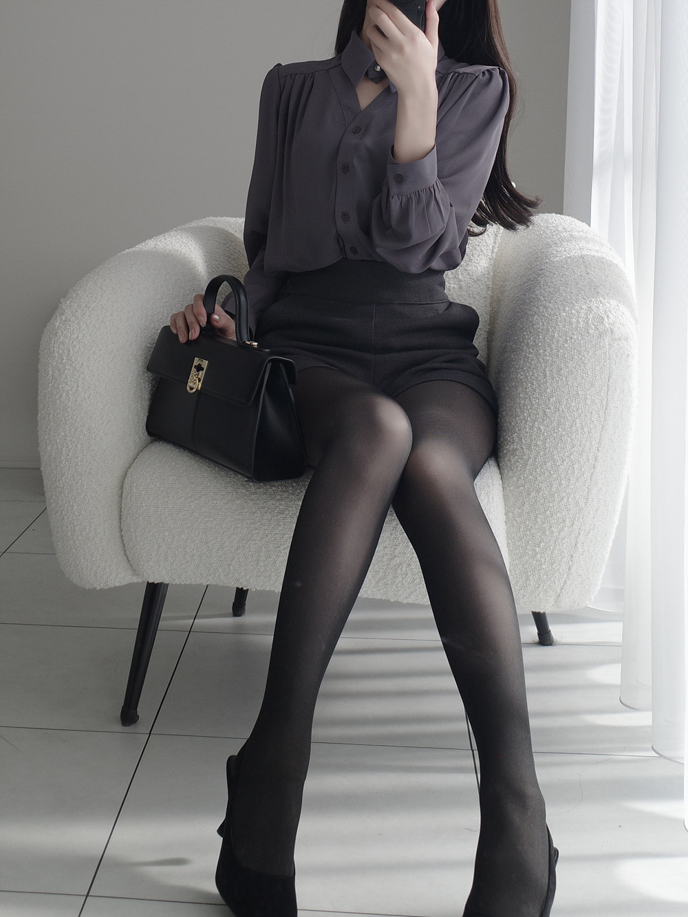 エコパールカットアウトカラーブラウス | 詳細画像9