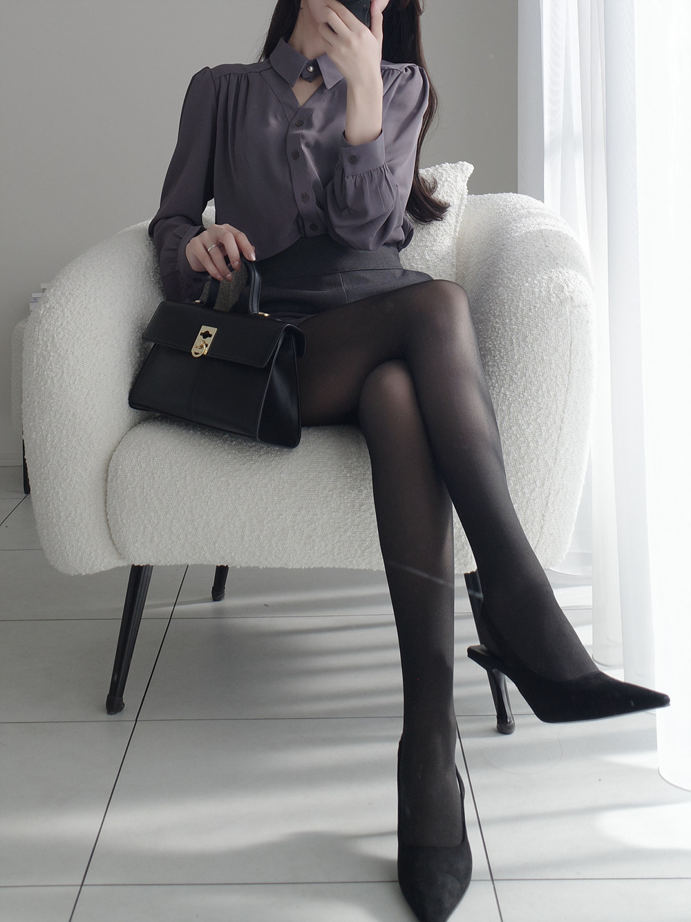 エコパールカットアウトカラーブラウス | 詳細画像11