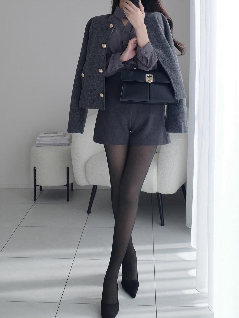 エコパールカットアウトカラーブラウス | 詳細画像12