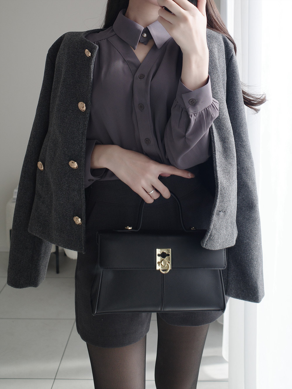 エコパールカットアウトカラーブラウス | 詳細画像13