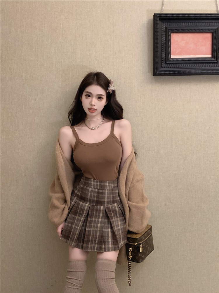 パンツ裏地チェックプリーツミニスカート | 詳細画像2