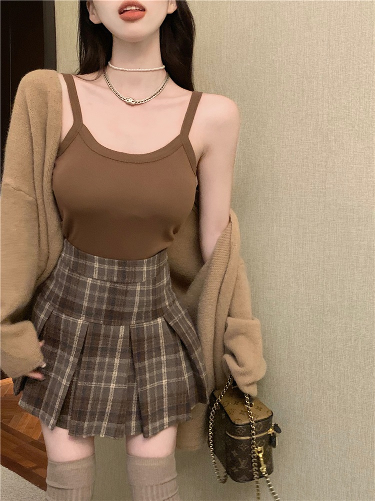パンツ裏地チェックプリーツミニスカート | 詳細画像4