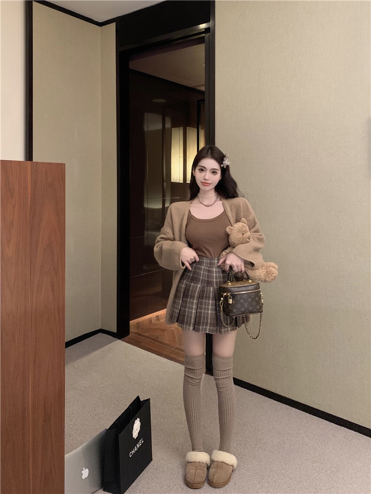 パンツ裏地チェックプリーツミニスカート | 詳細画像6