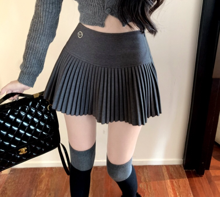パンツ裏地シルバーモチーフプリーツミニスカート | 詳細画像13