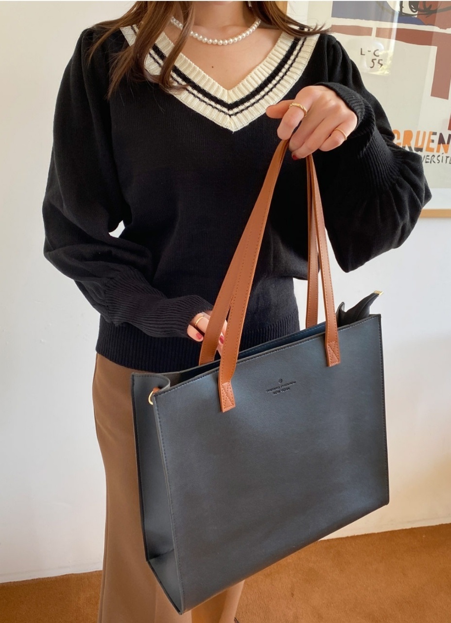 2WAY配色レタリングスクエアバッグ | 詳細画像3