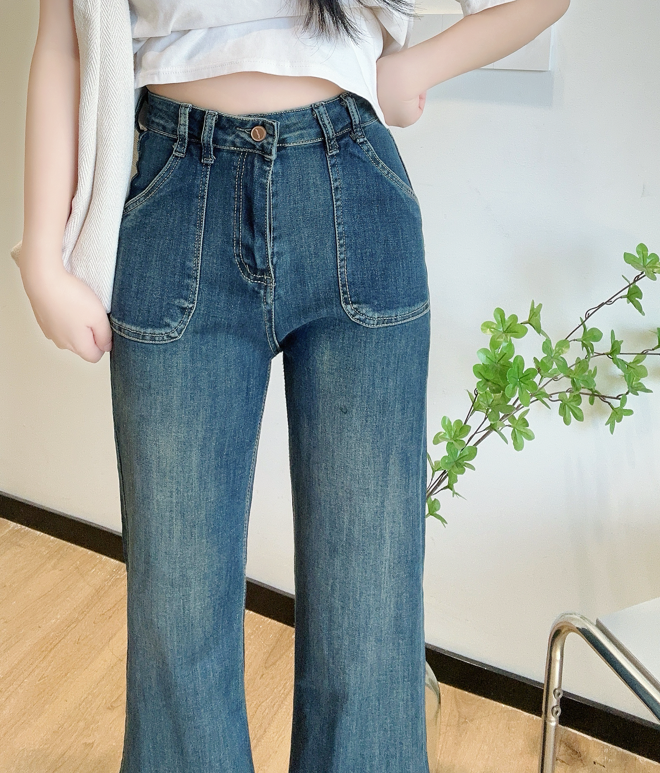 ステッチアウトポケットフレアデニムパンツ | 詳細画像8