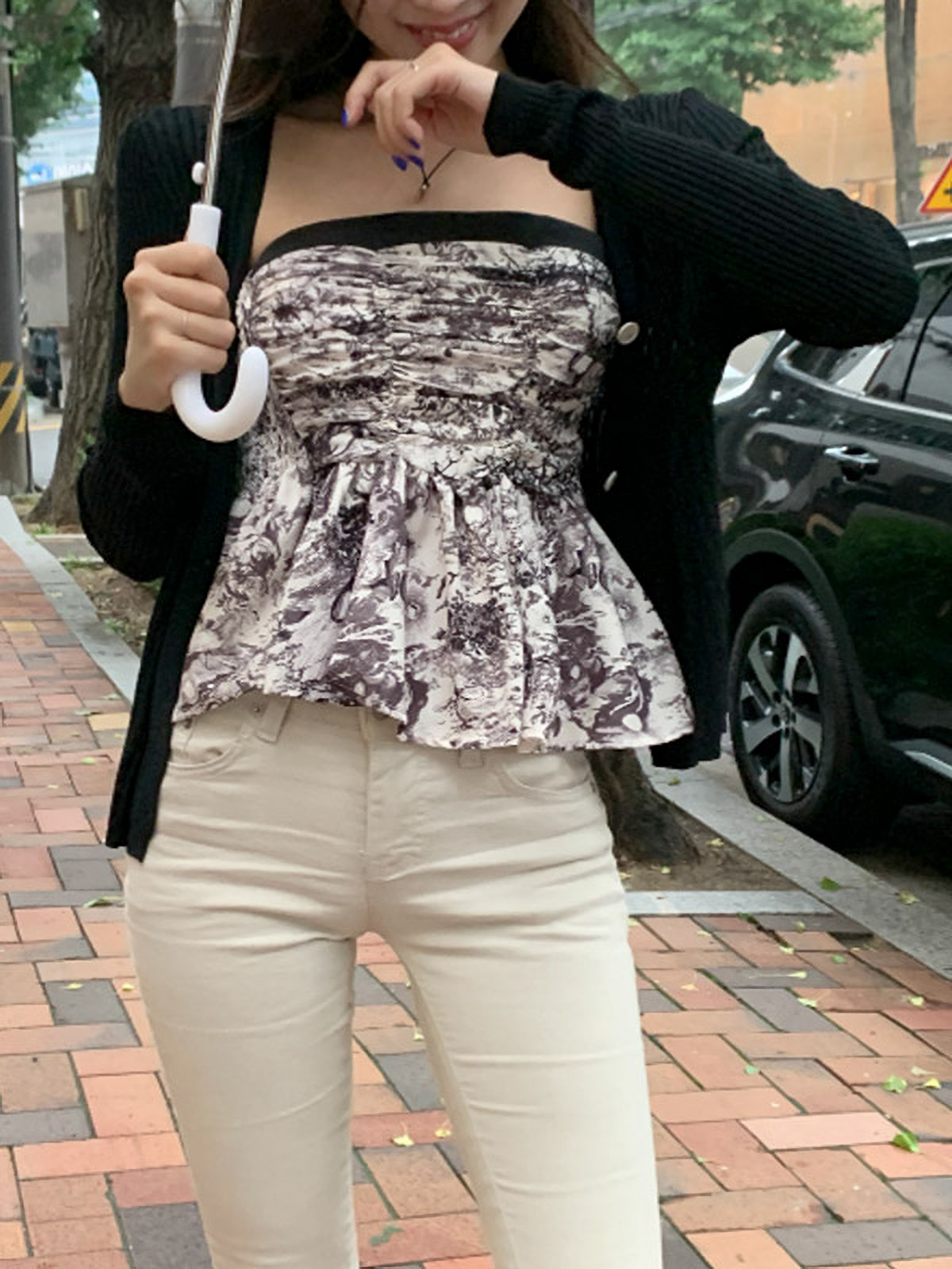 トワルドジュイペプラムチューブトップブラウス&カーディガンSET | 詳細画像5