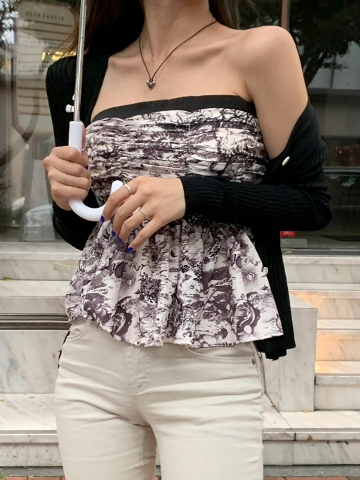 トワルドジュイペプラムチューブトップブラウス&カーディガンSET | 詳細画像12