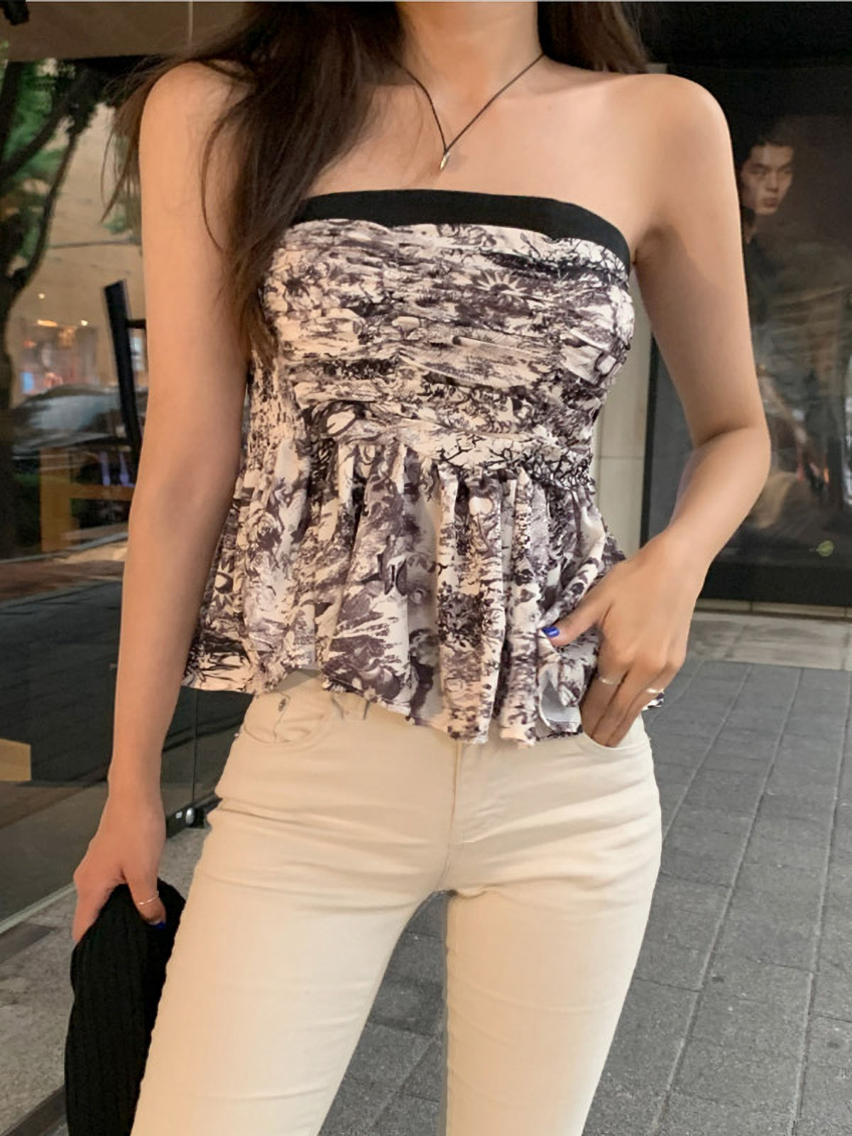 トワルドジュイペプラムチューブトップブラウス&カーディガンSET | 詳細画像13