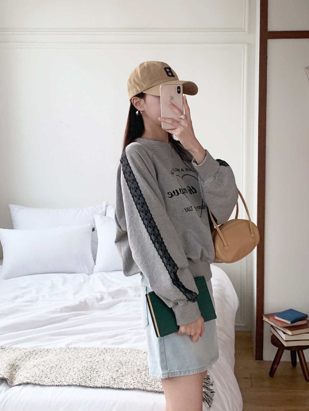 レースラグランハートプリントスウェット | 詳細画像5