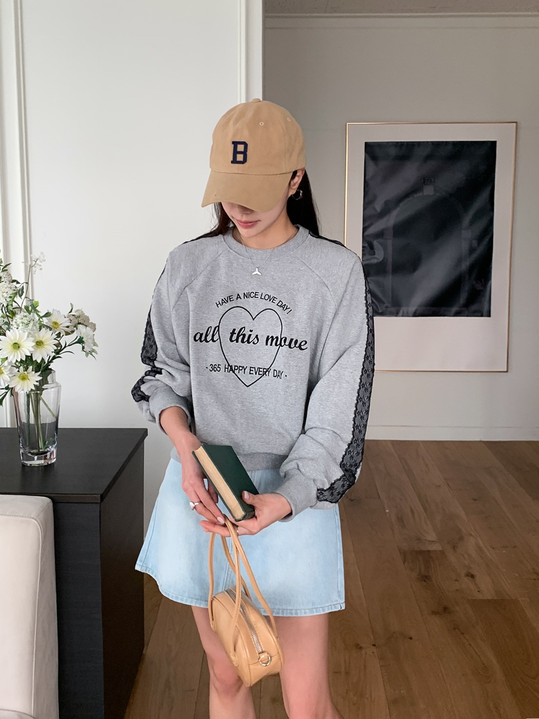 レースラグランハートプリントスウェット | 詳細画像12