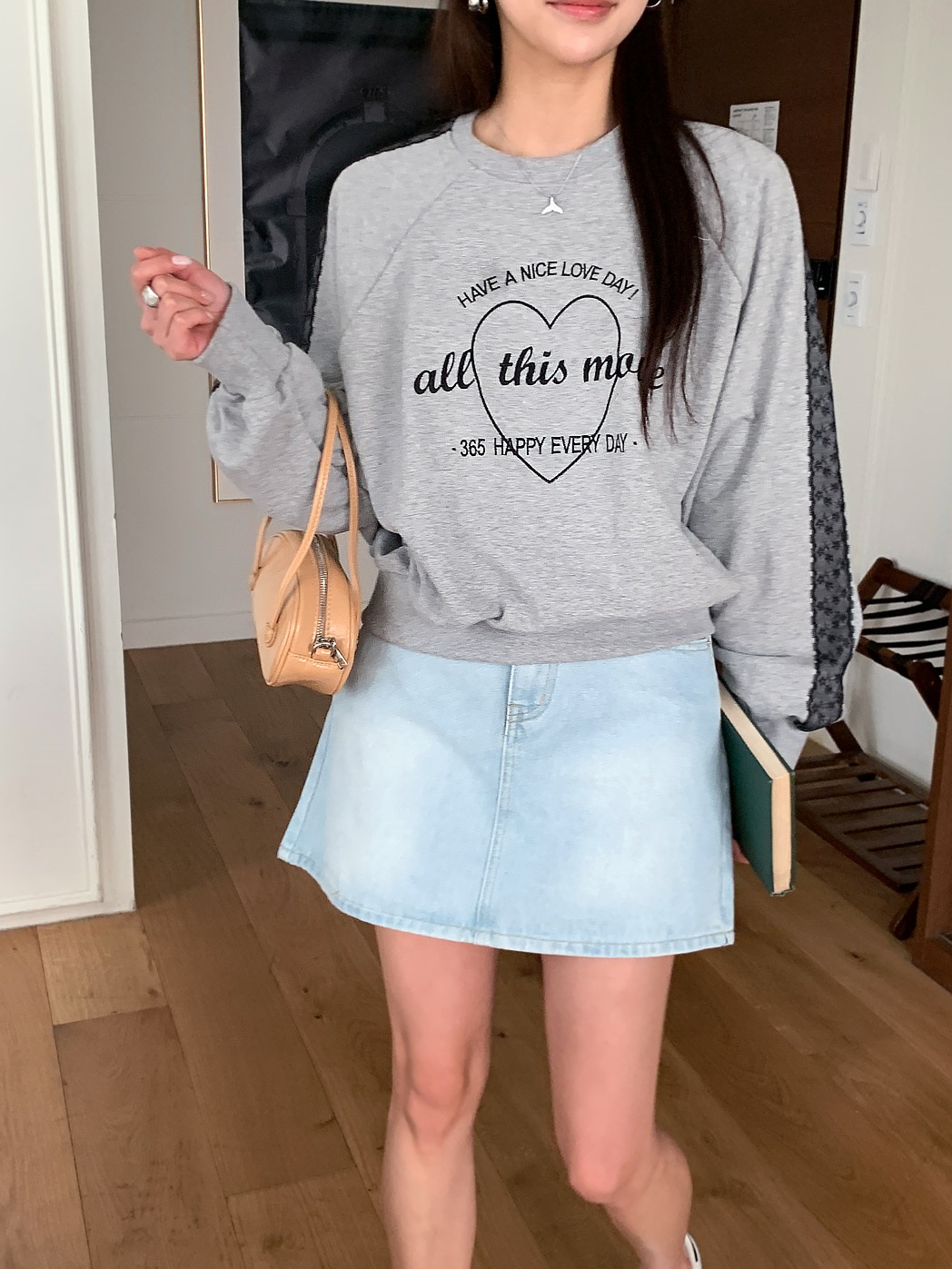 レースラグランハートプリントスウェット | 詳細画像15