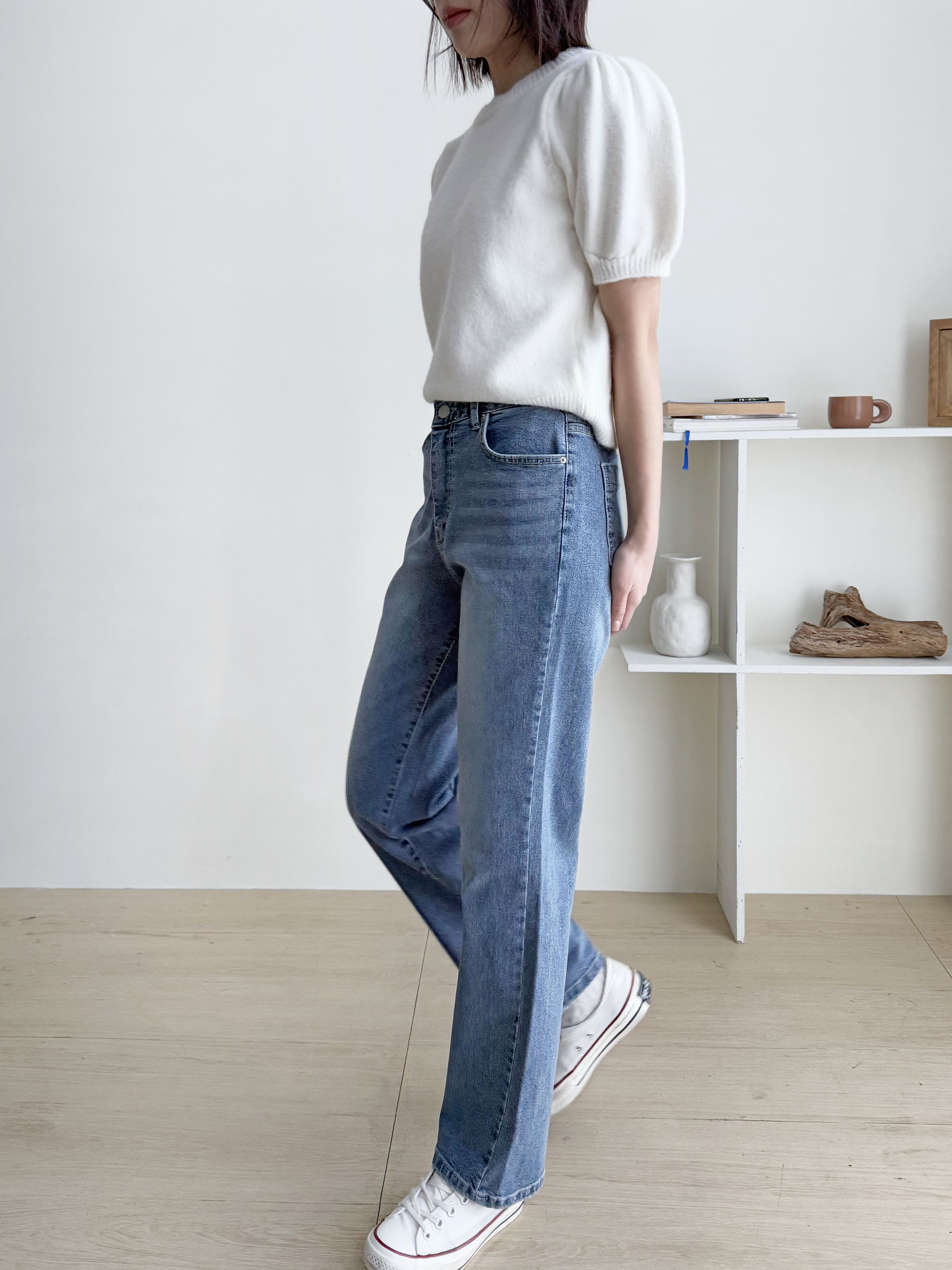 バックゴムストレートデニムパンツ | 詳細画像6