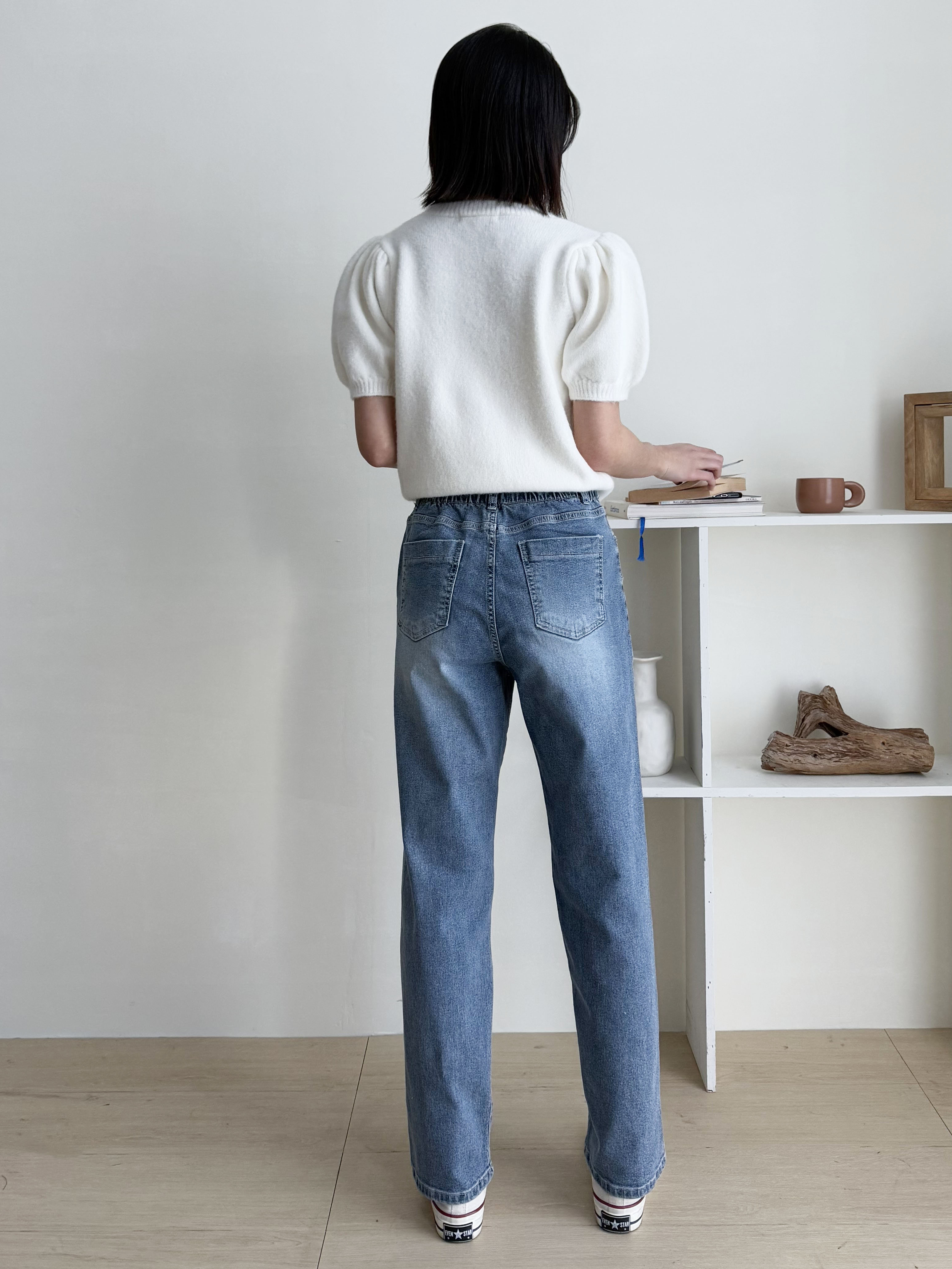 バックゴムストレートデニムパンツ | 詳細画像8