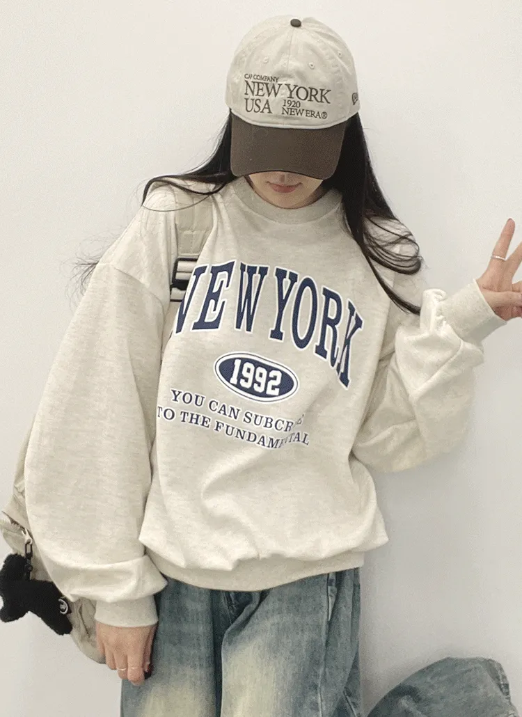 NEW YORKルーズスウェット | withhuilin | 詳細画像1