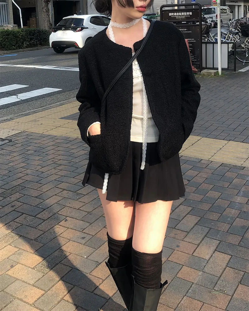 くるみツーボタンツイードジャケット | anyonemore | 詳細画像1