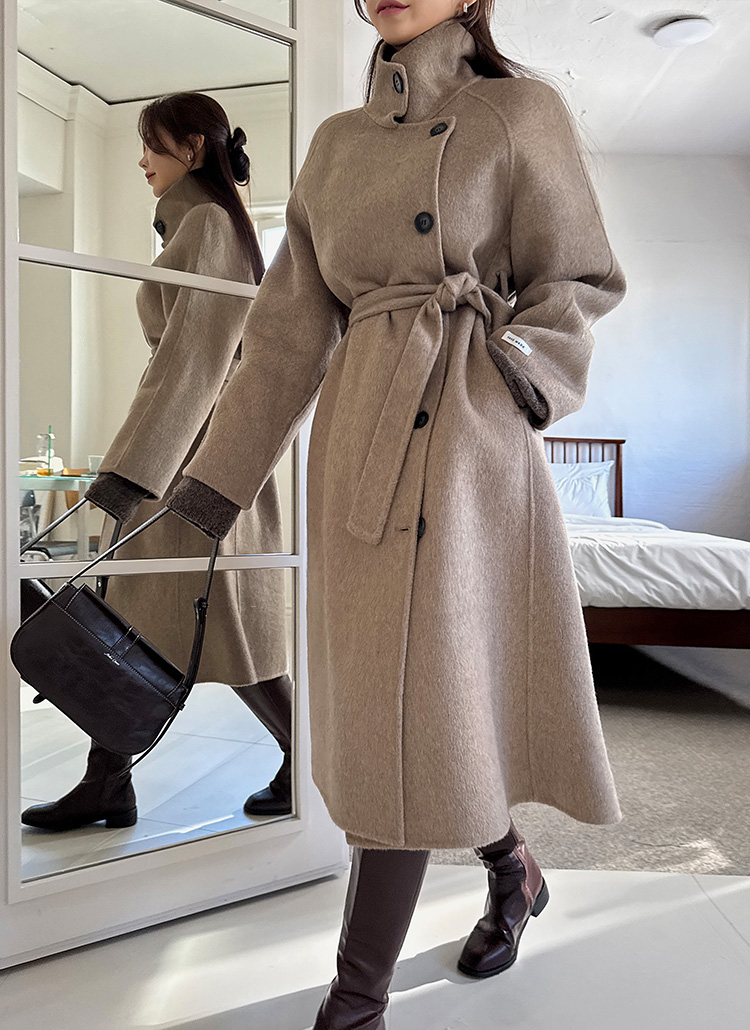 2WAYネックウールロングコート | レディースファッション通販