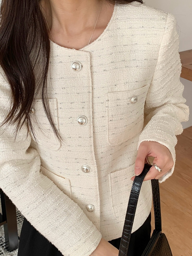 ノーカラーポケットツイードジャケット | 詳細画像3