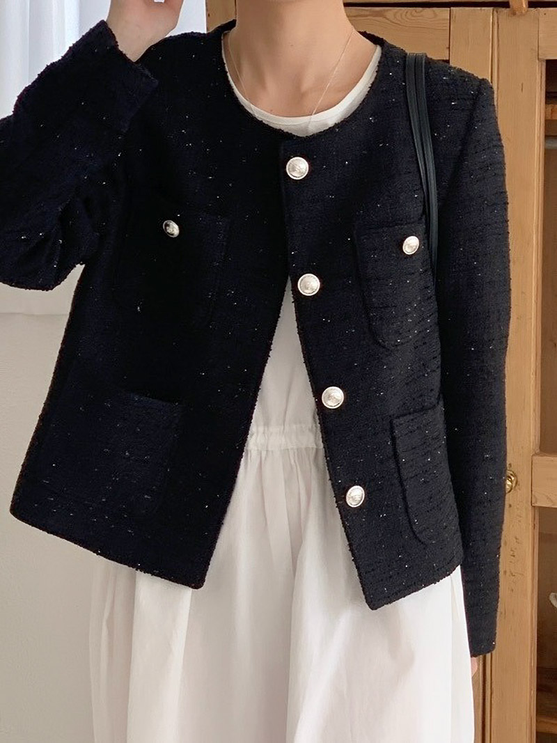 ノーカラーポケットツイードジャケット | 詳細画像16