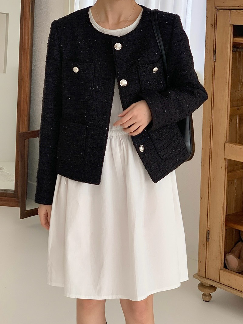 ノーカラーポケットツイードジャケット | 詳細画像17