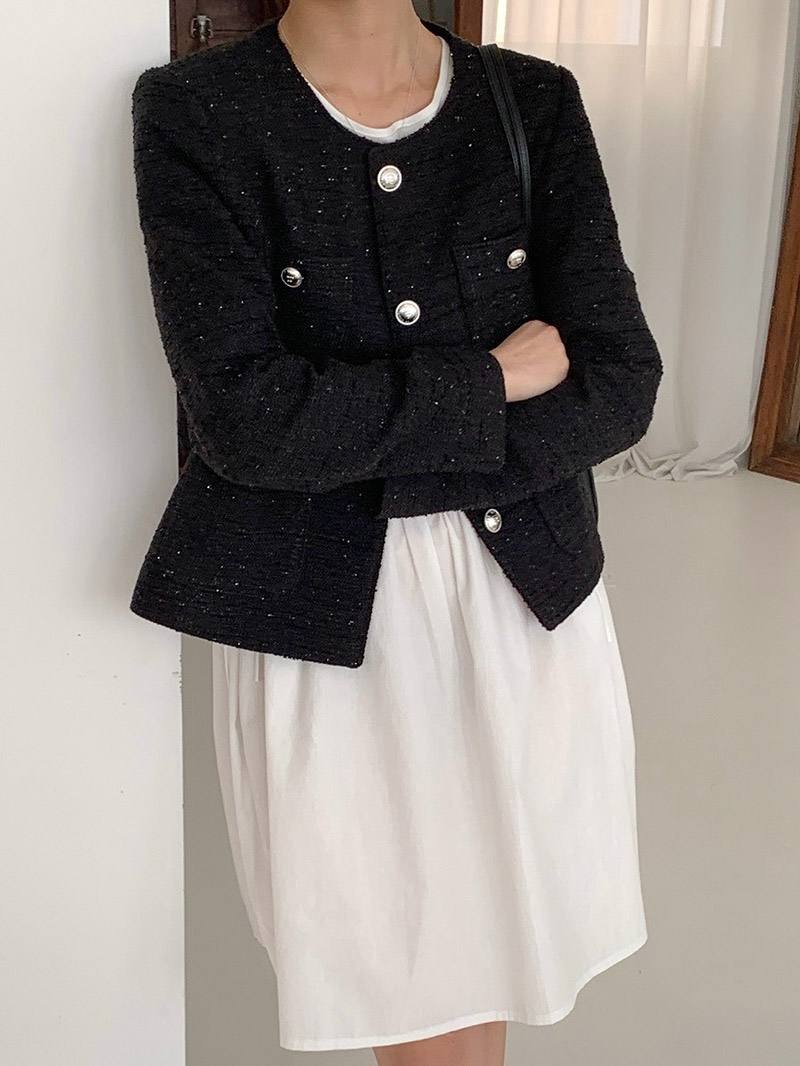 ノーカラーポケットツイードジャケット | 詳細画像18