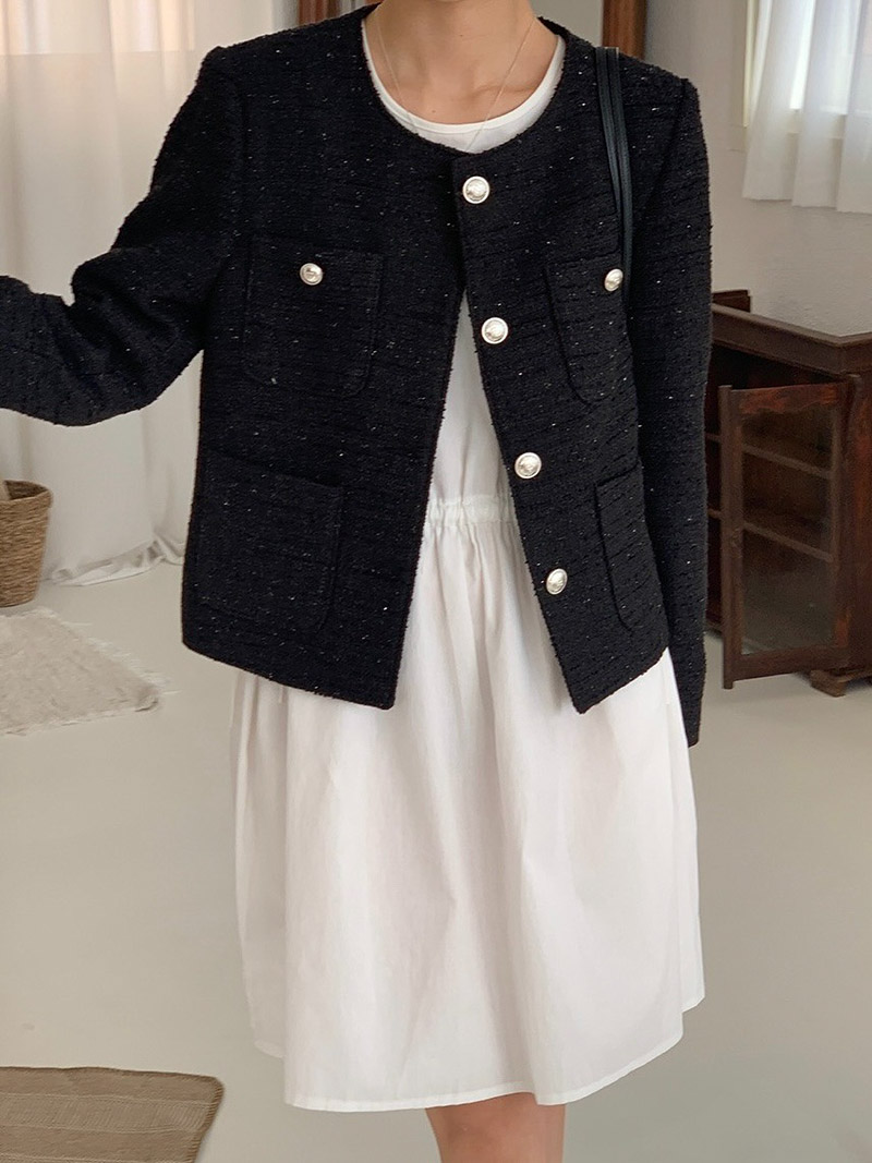 ノーカラーポケットツイードジャケット | 詳細画像20