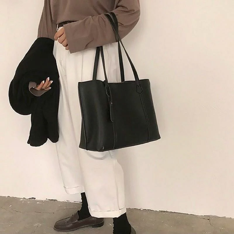 タグ付ステッチスクエアトートバッグ | 詳細画像6