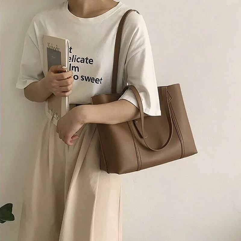 タグ付ステッチスクエアトートバッグ | 詳細画像5