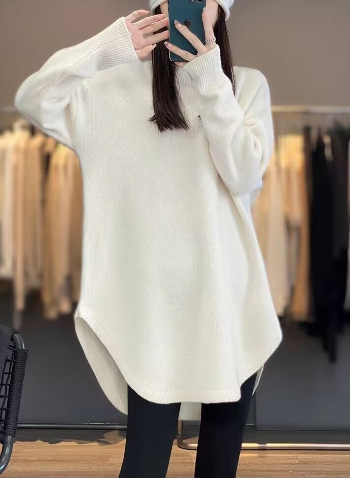 ルーズラウンドヘムロングニット | 詳細画像2