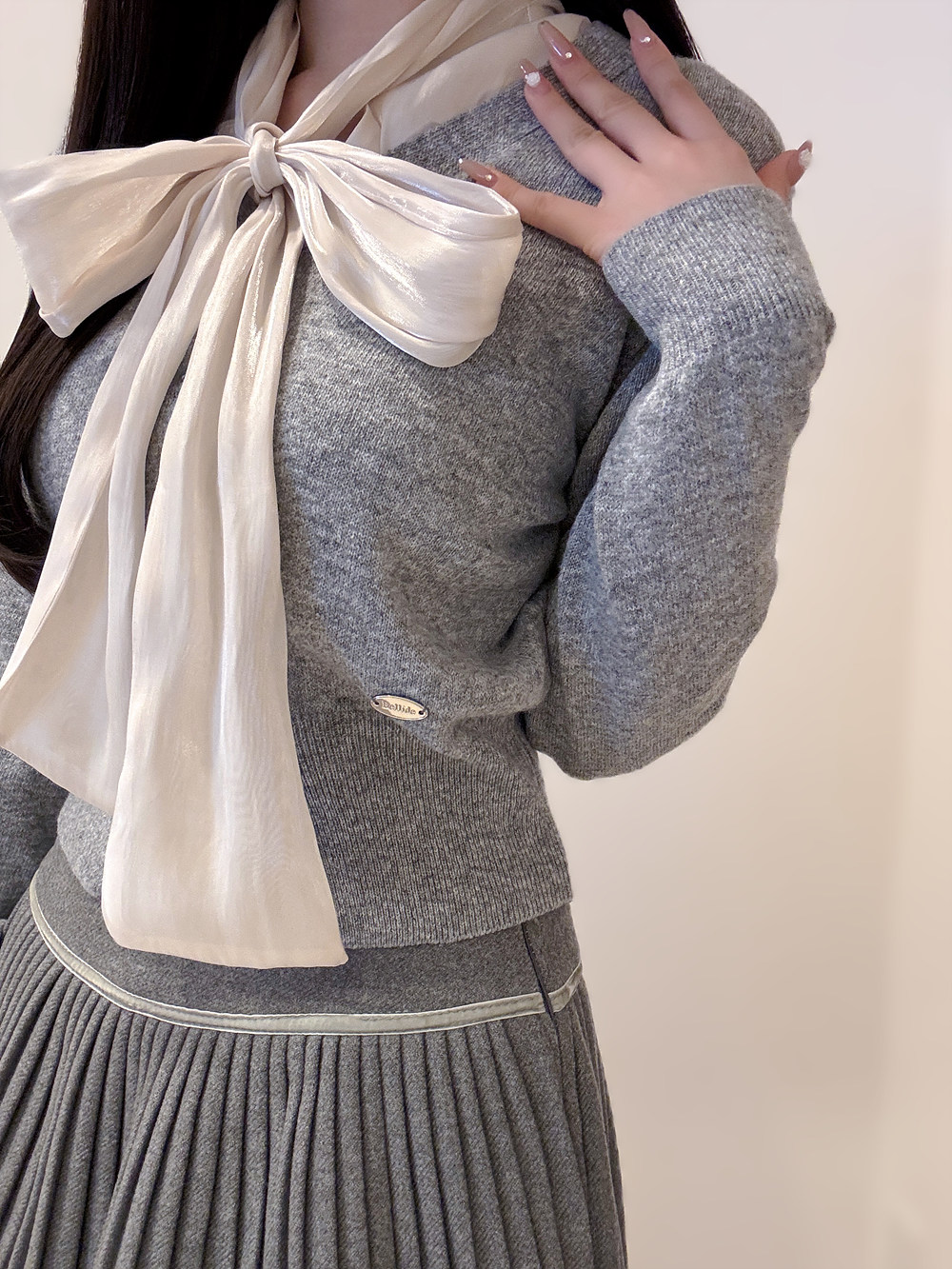 2TYPEパンツ裏地ベロアプリーツミニスカート | 詳細画像8