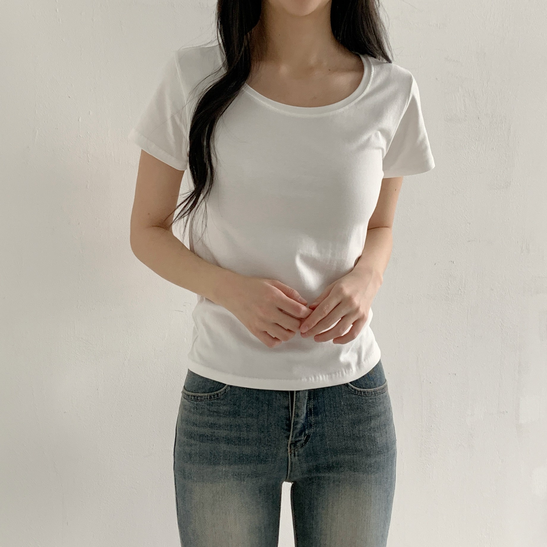 モダール混Uネック半袖Tシャツ | 詳細画像7