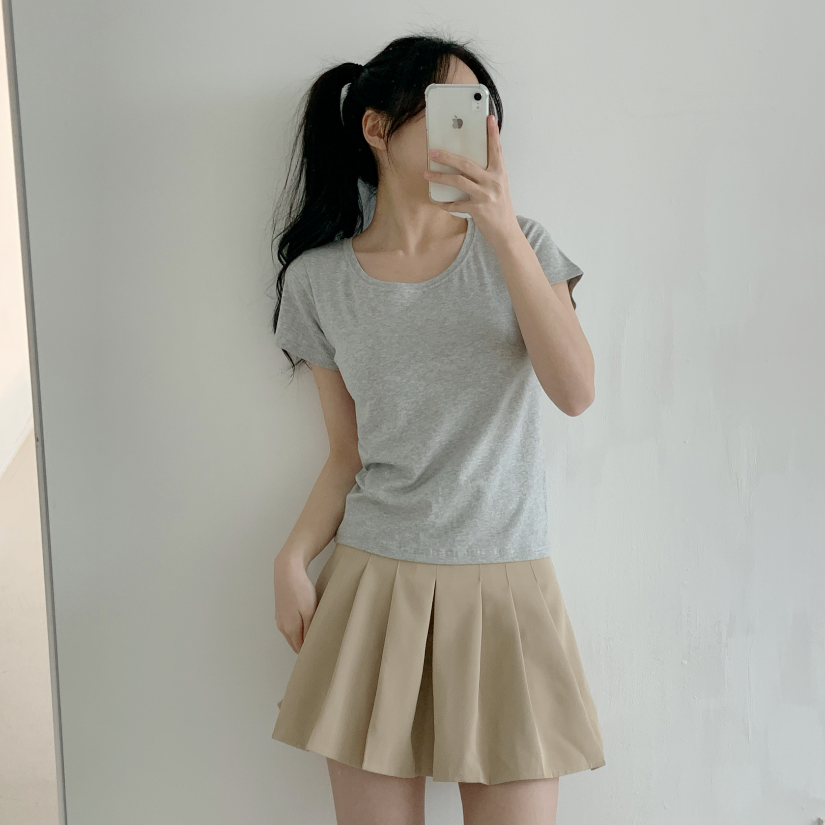 モダール混Uネック半袖Tシャツ | 詳細画像15