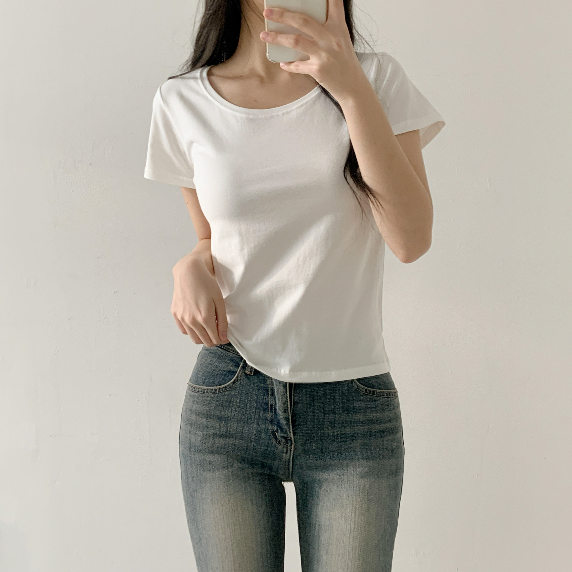 モダール混Uネック半袖Tシャツ | 詳細画像2