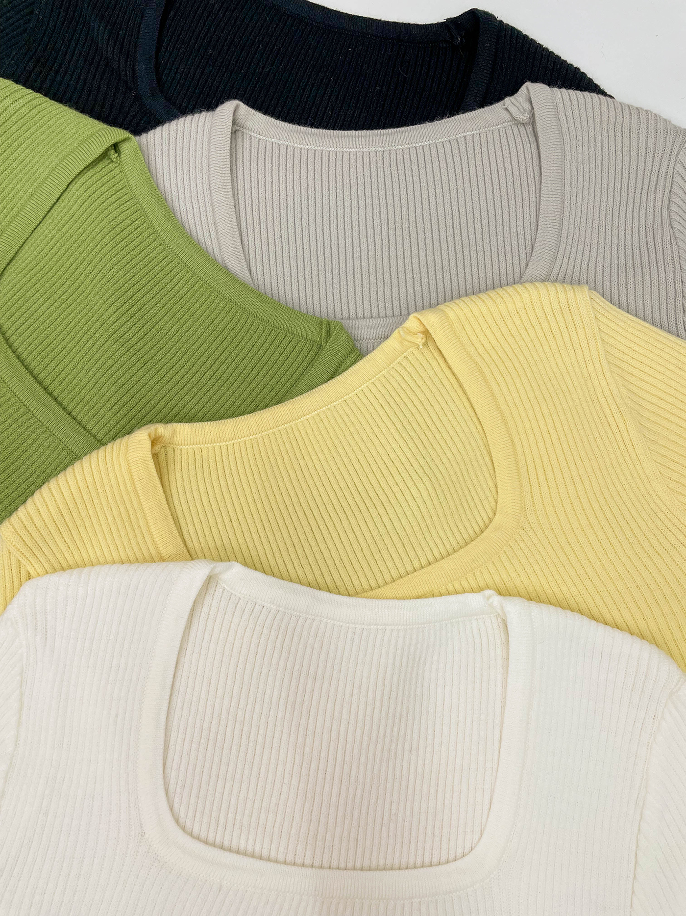 スクエアネックスリムリブニット | 詳細画像2